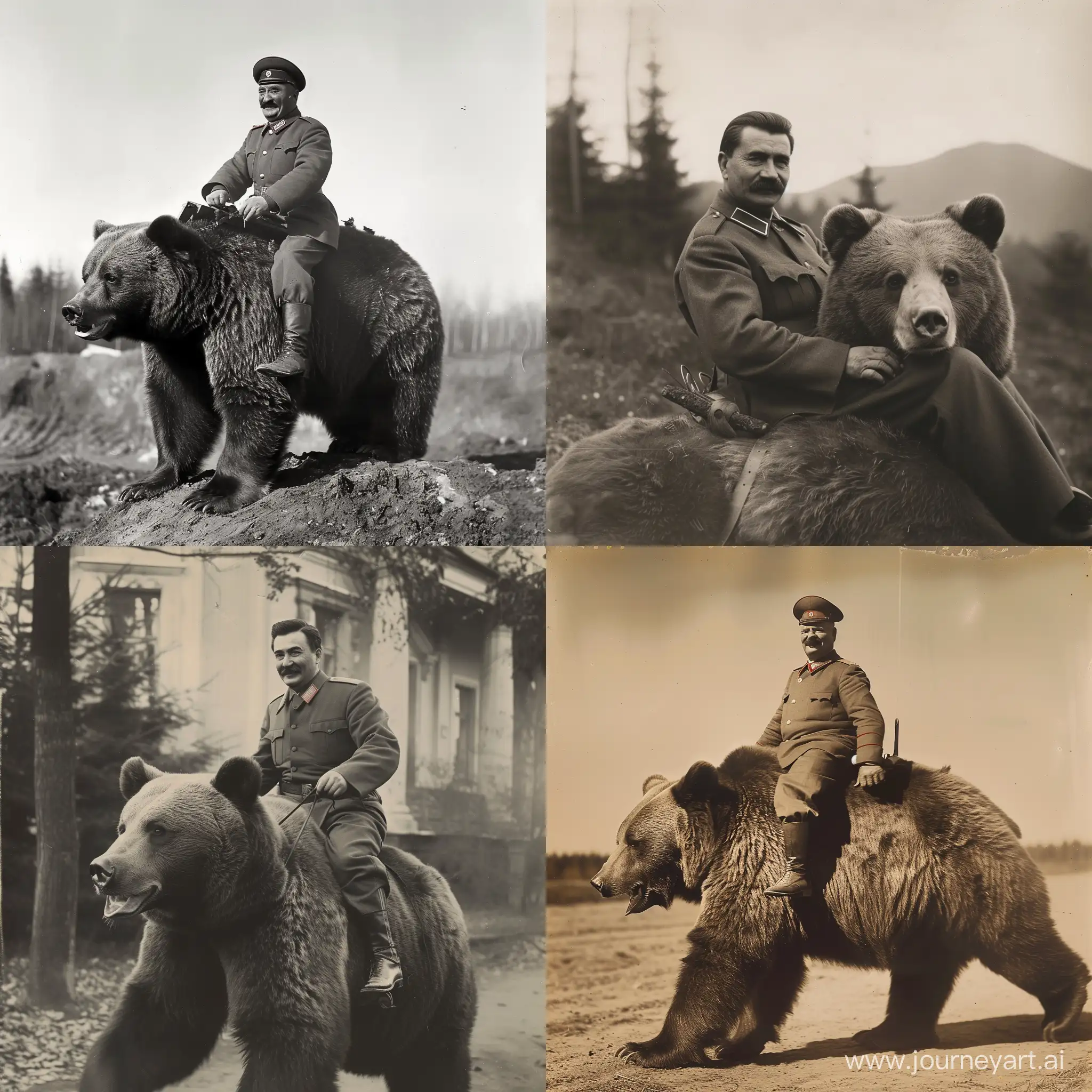 Stalin-Riding-a-Bear