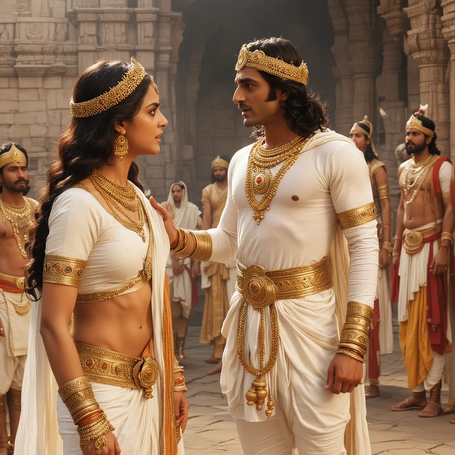 Mahabharat Character Bhisma Having Conversation with Princess Amba