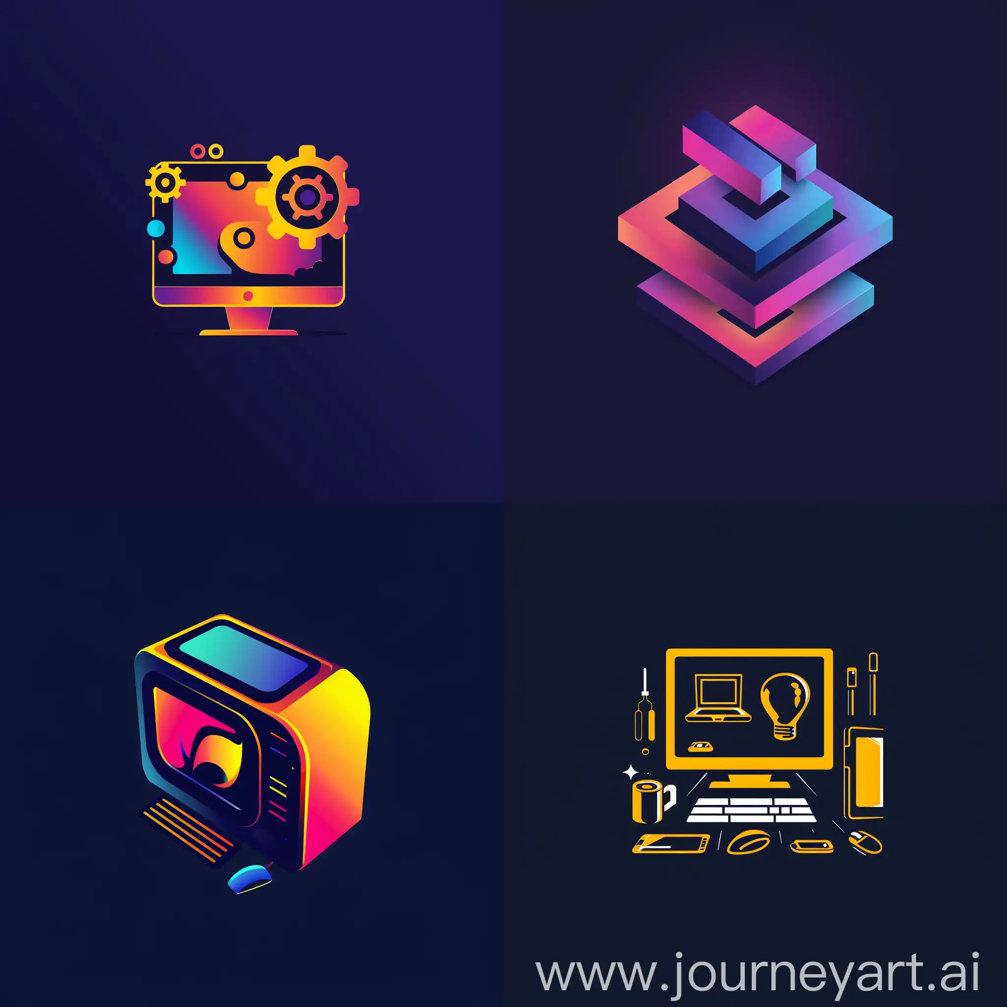 create logo, computer, application, technology
