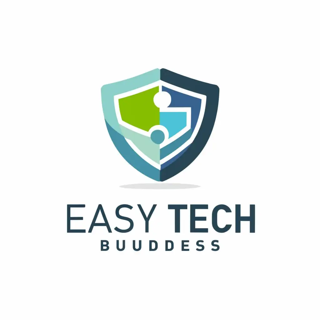 a logo design,with the text "Easy Tech Buddies", main symbol:shield,Moderate,be used in Technology industry,clear background