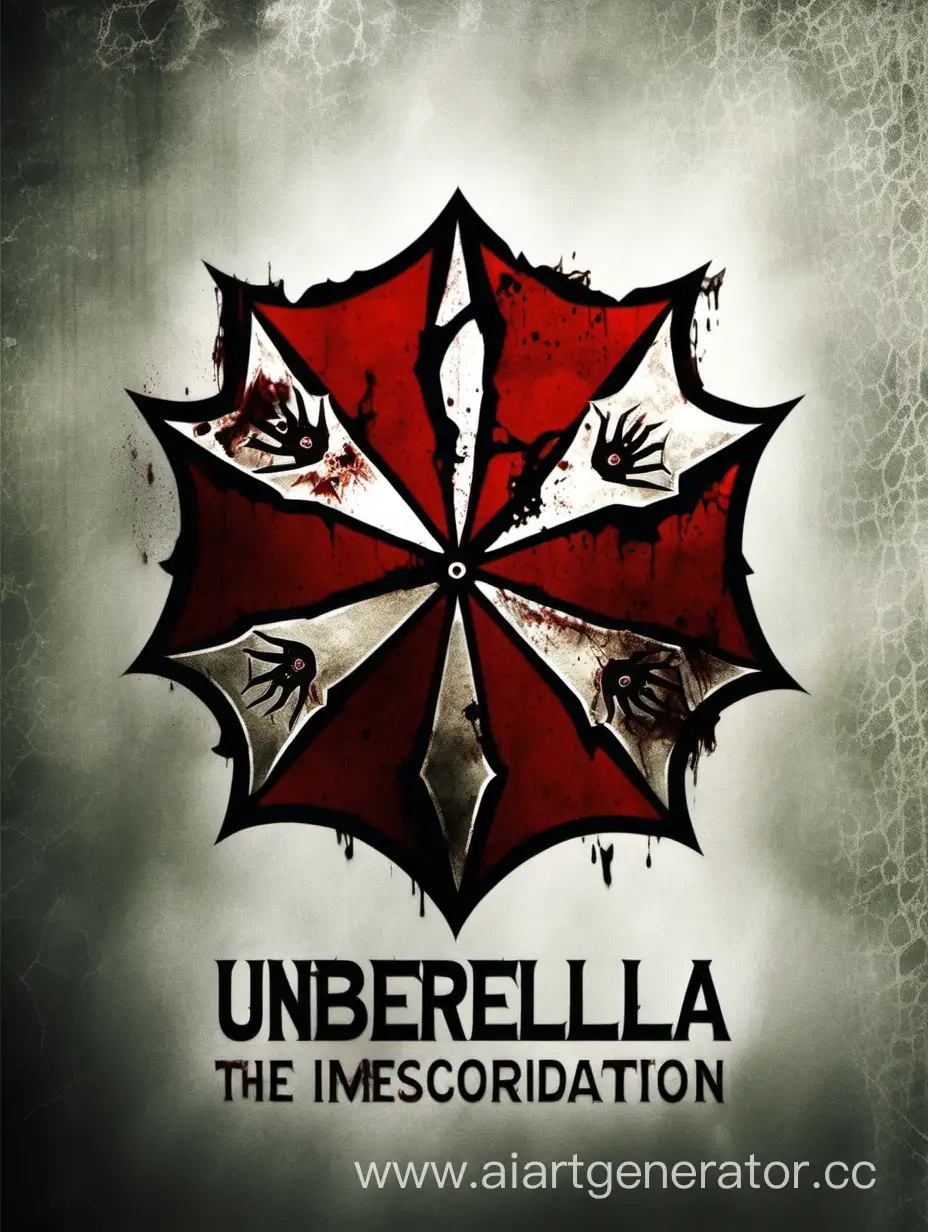 Эмблема umbrella corporation и зомби resident evil