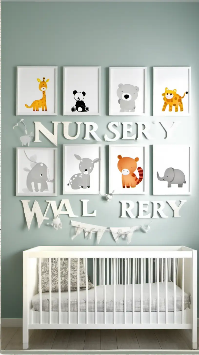 Whimsical Nursery Wall Decor Playful Animals and Pastel Dreams