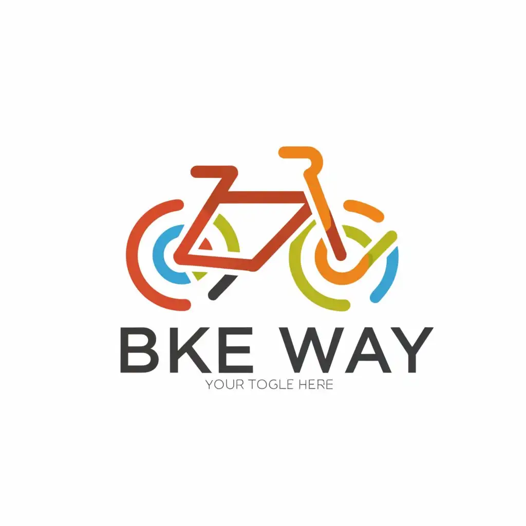 a logo design,with the text "Bike way", main symbol:Bright Bicycle,Сложный,be used in Спорт и фитнес industry,clear background