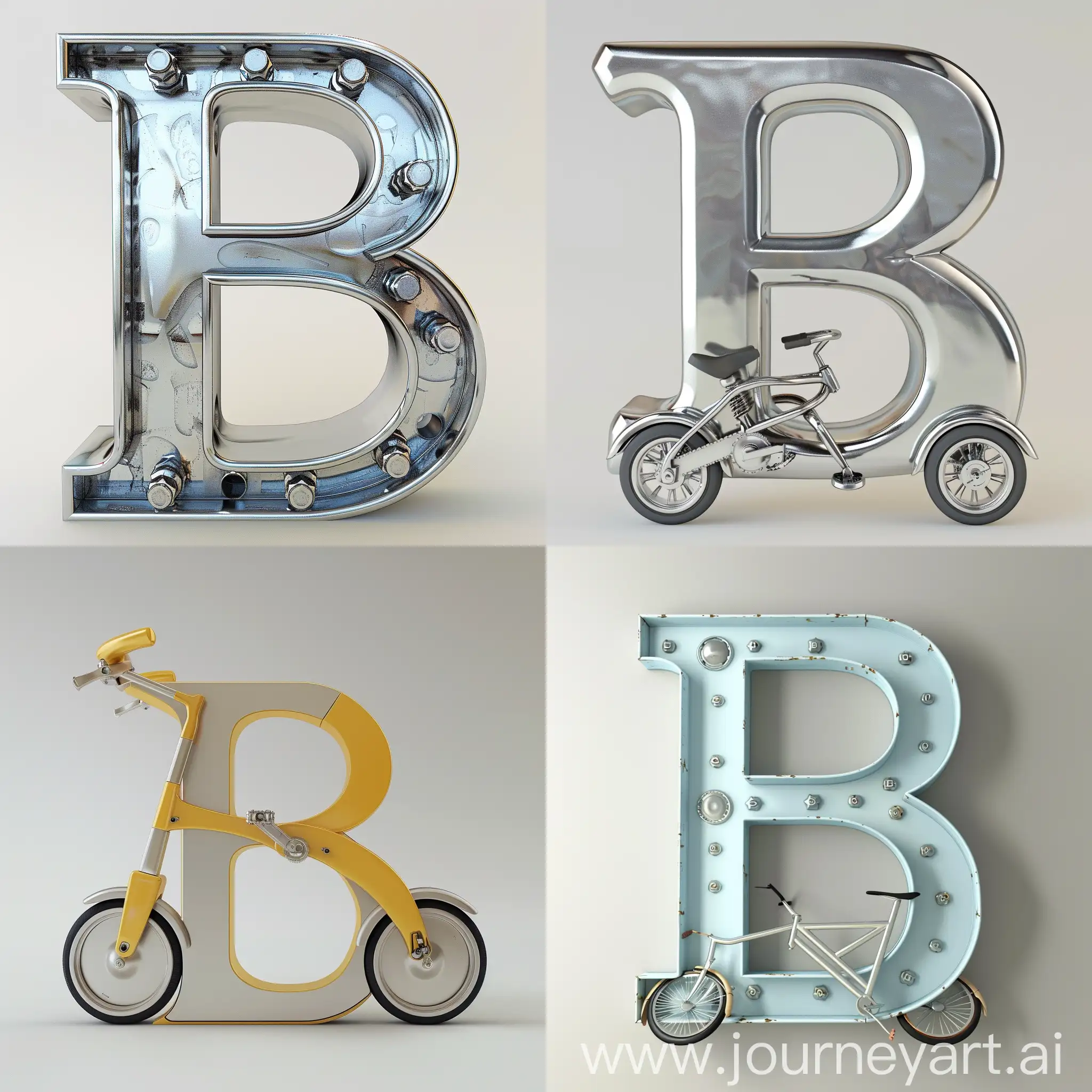 Letter-B-Shaped-Bike-in-Urban-Setting