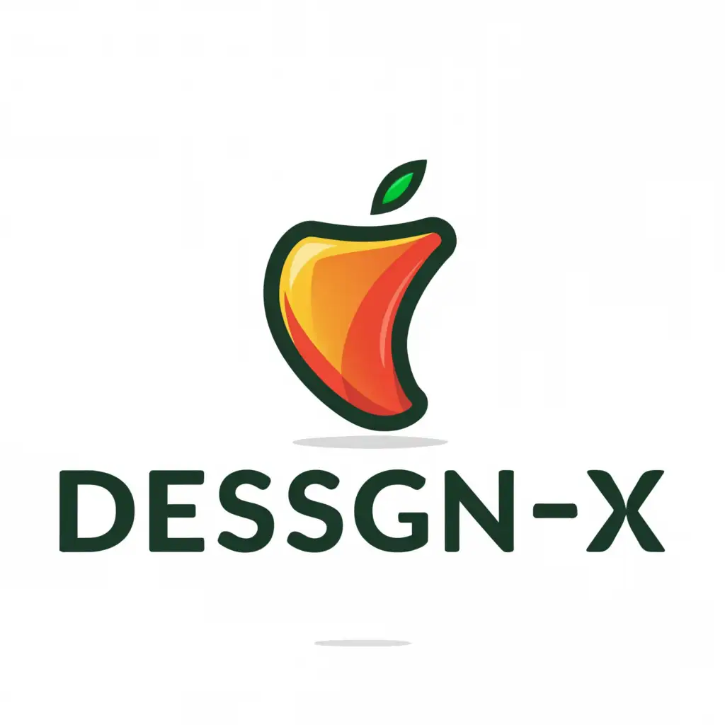 a logo design,with the text "DesignX", main symbol:apple,Moderate,clear background