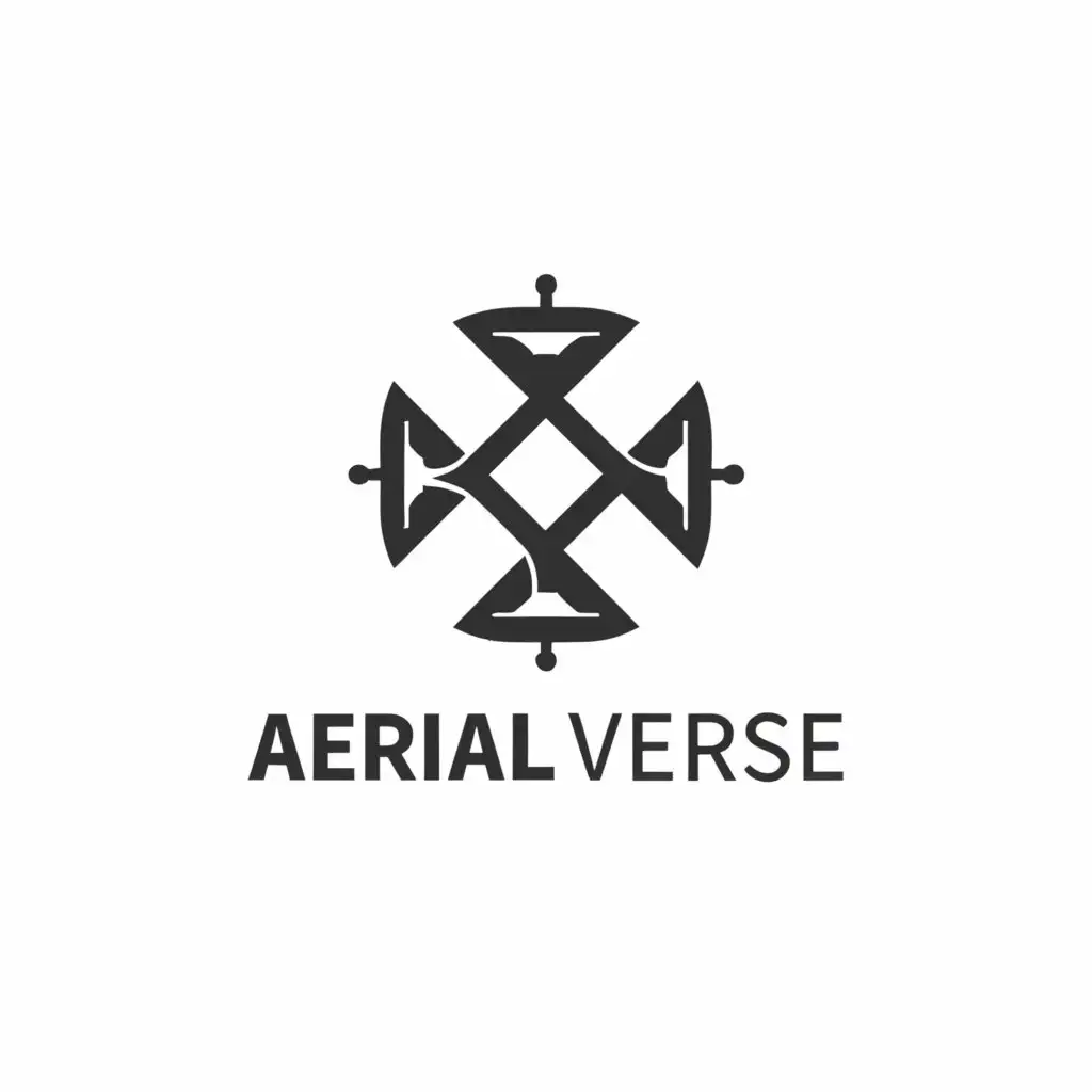 LOGO-Design-for-Aerial-Verse-Cross-and-Drone-with-Bible-Theme-for-Religious-Industry-on-Clear-Background