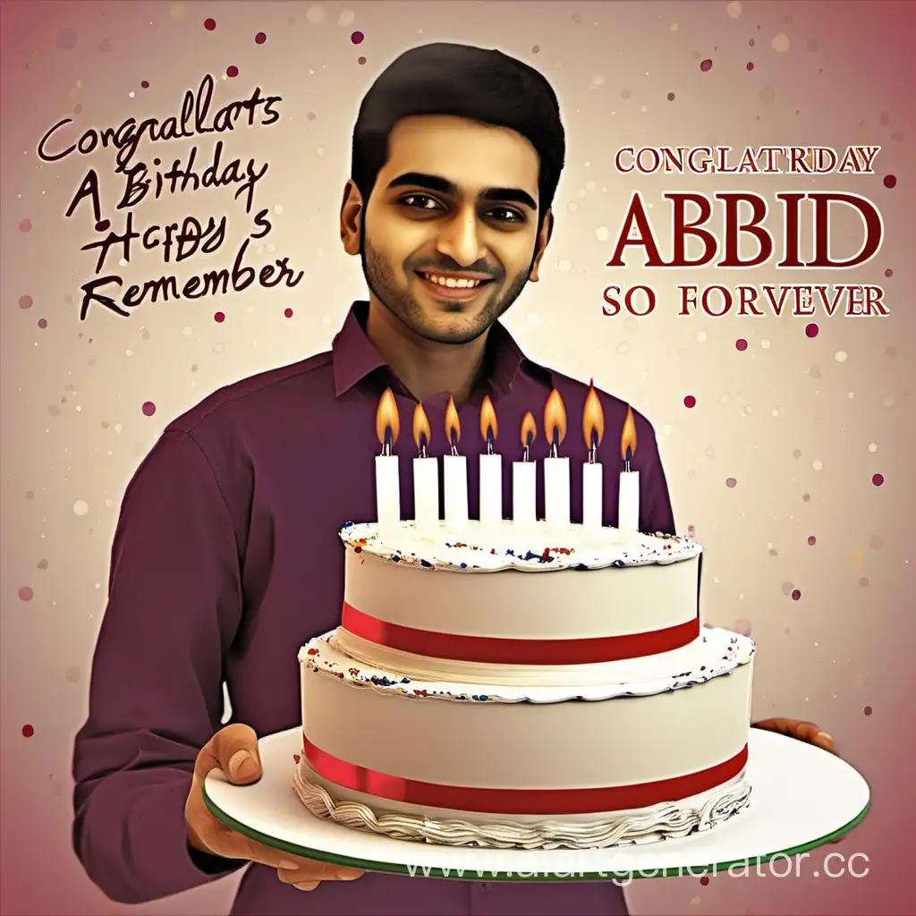 Поздравь Абида с днем рождения так, чтобы он запомнил его навсегда