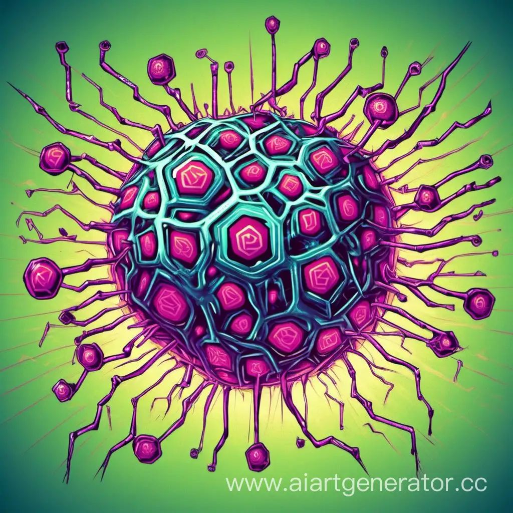 Illustrated computer virus 