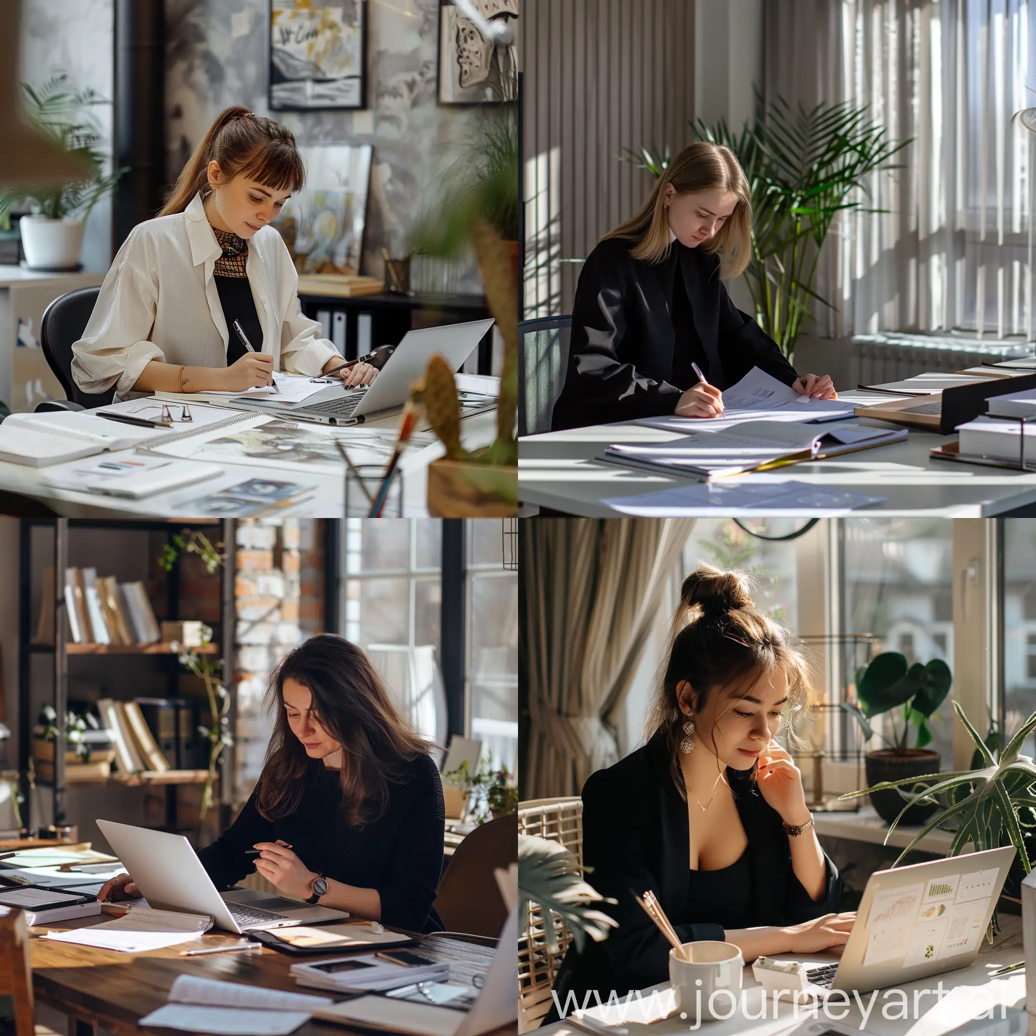 Professional-Workspace-Tatyana-Bazan-at-Work-on-the-Office-Table