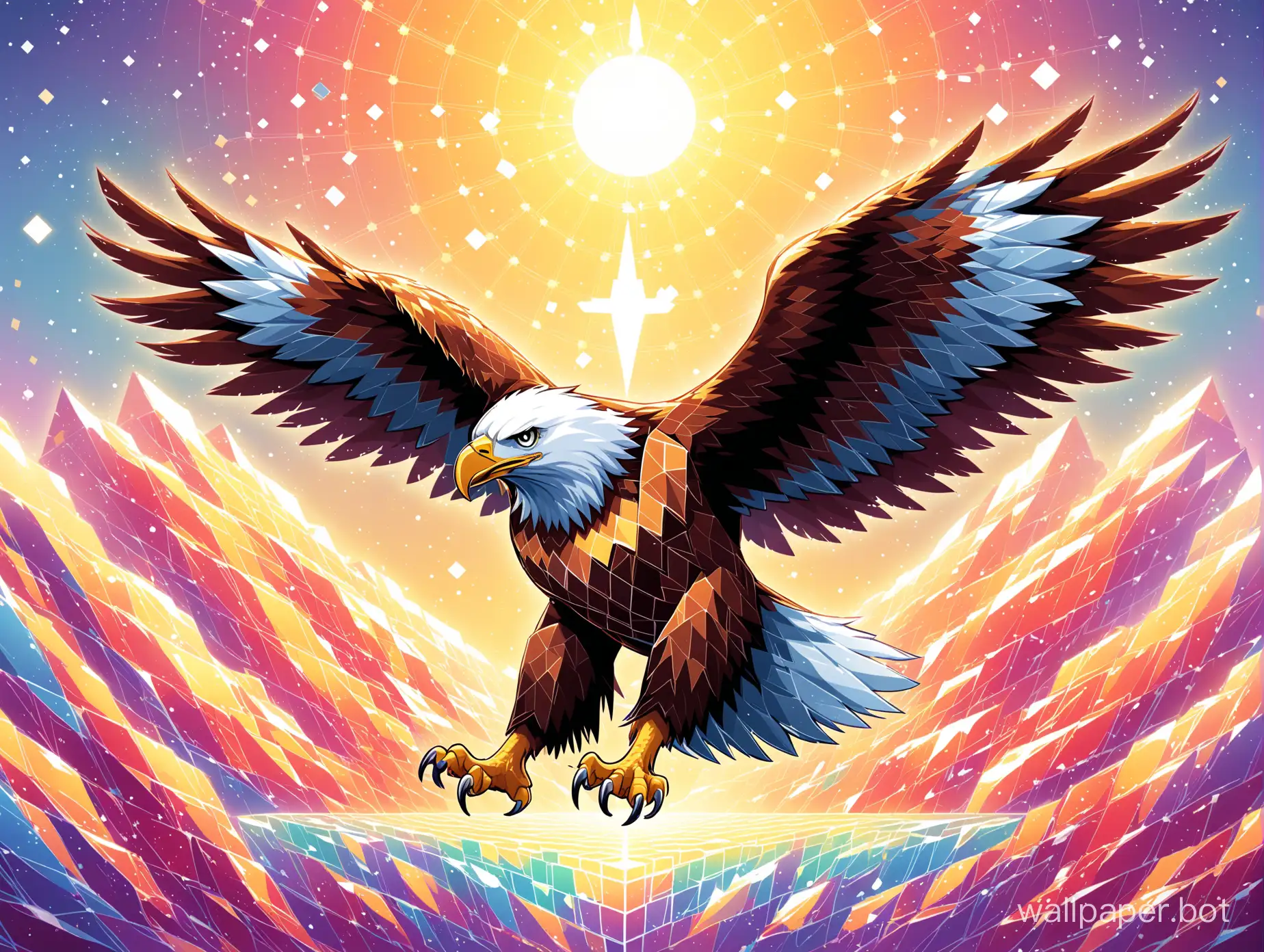 spirit of eagle in cubic style