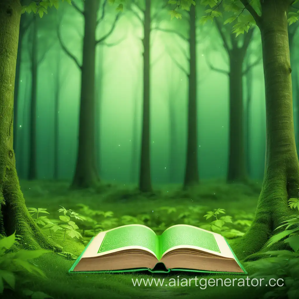 Enchanted-Green-Forest-Book-Background