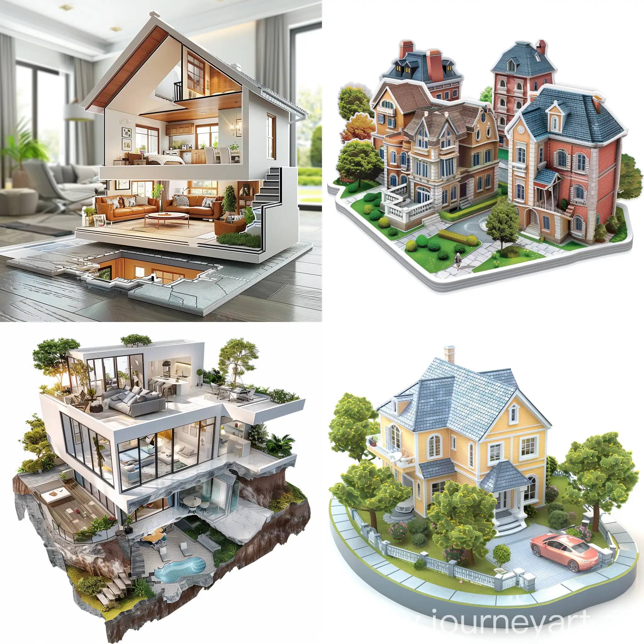 3d sticker "DreamHouse Estates"