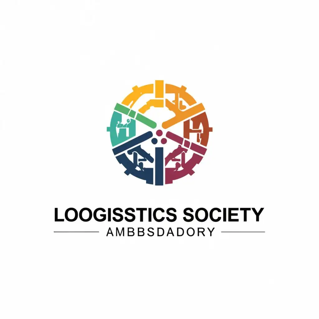logo, building knowledge connections and opportunities , with the text "logistics society ambassador", typography, be used in Retail industry