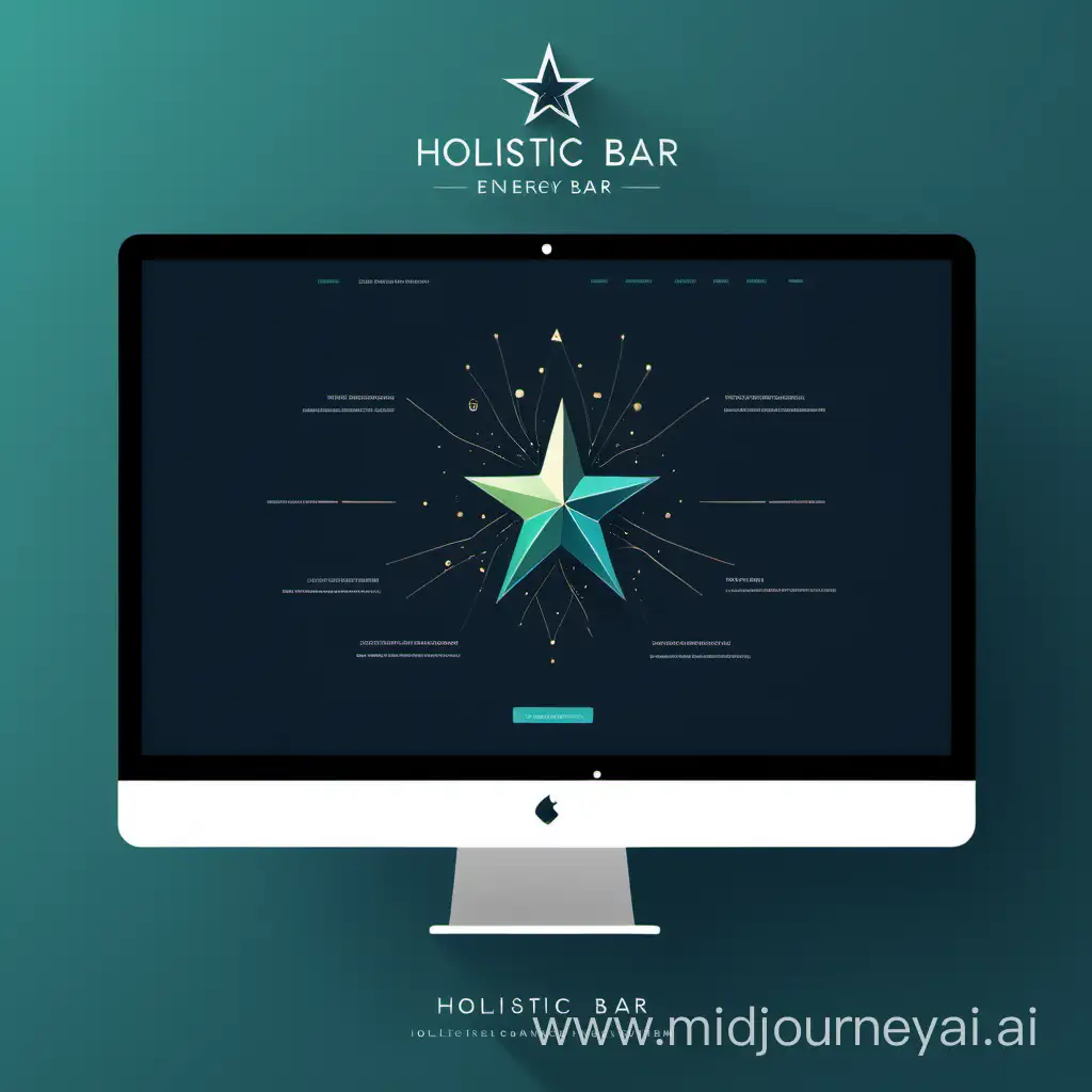 mimimialistic website design for a Eneregy enhancement system business. The name of the business is Holistic Star Bar.