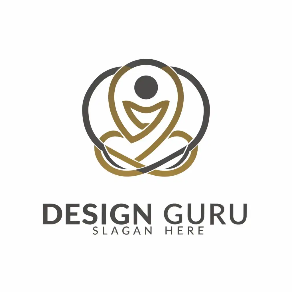 a logo design,with the text "Design Guru", main symbol:guru, infinity symbol, omega symbol,complex,be used in Beauty Spa industry,clear background