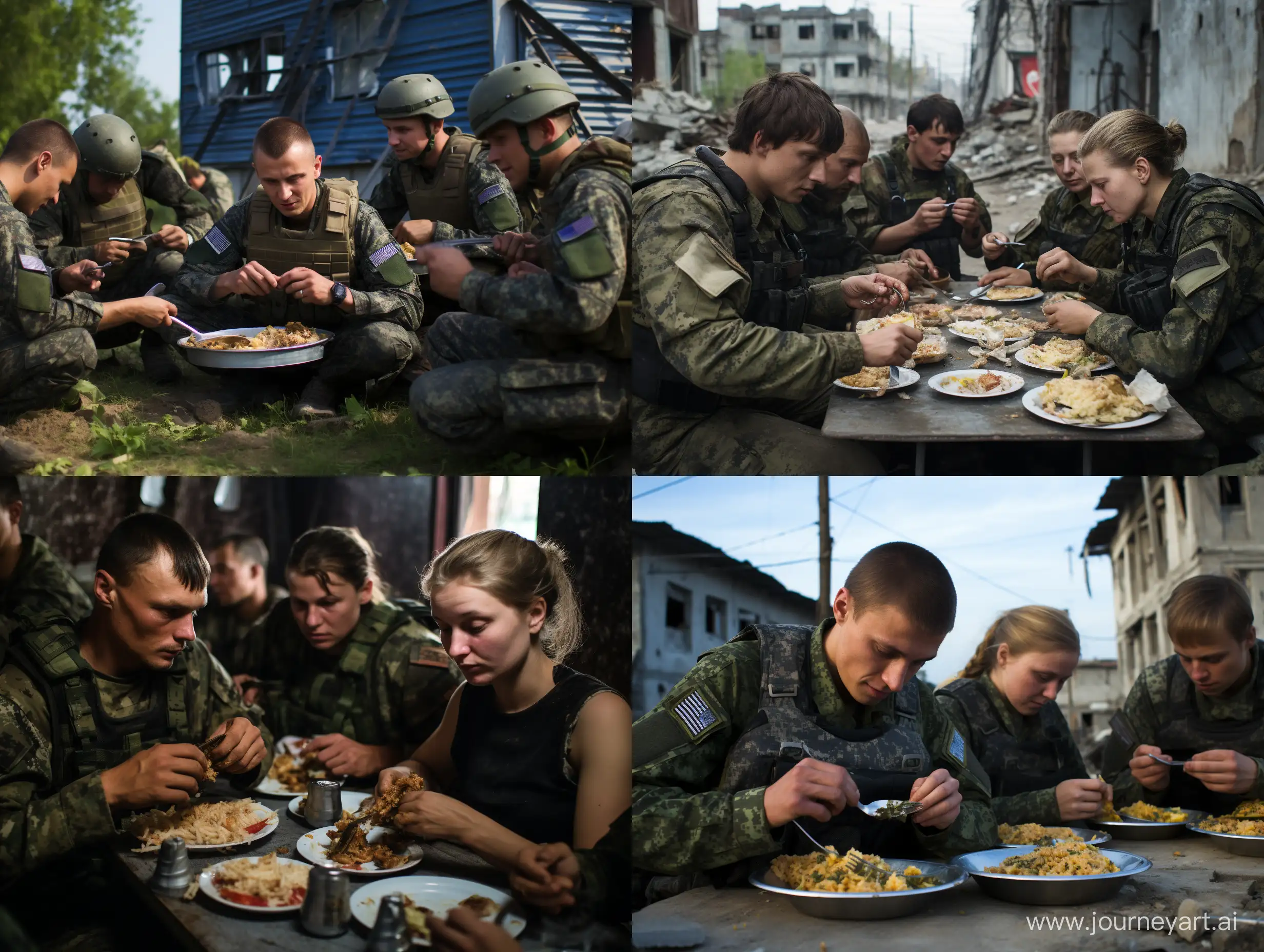 Ukrainian-Soldiers-Sharing-a-Meal-Amidst-Battle-in-Philippines-City