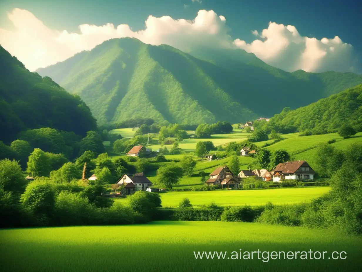 Tranquil-Countryside-Landscape-with-Rolling-Hills-and-Serene-Skies