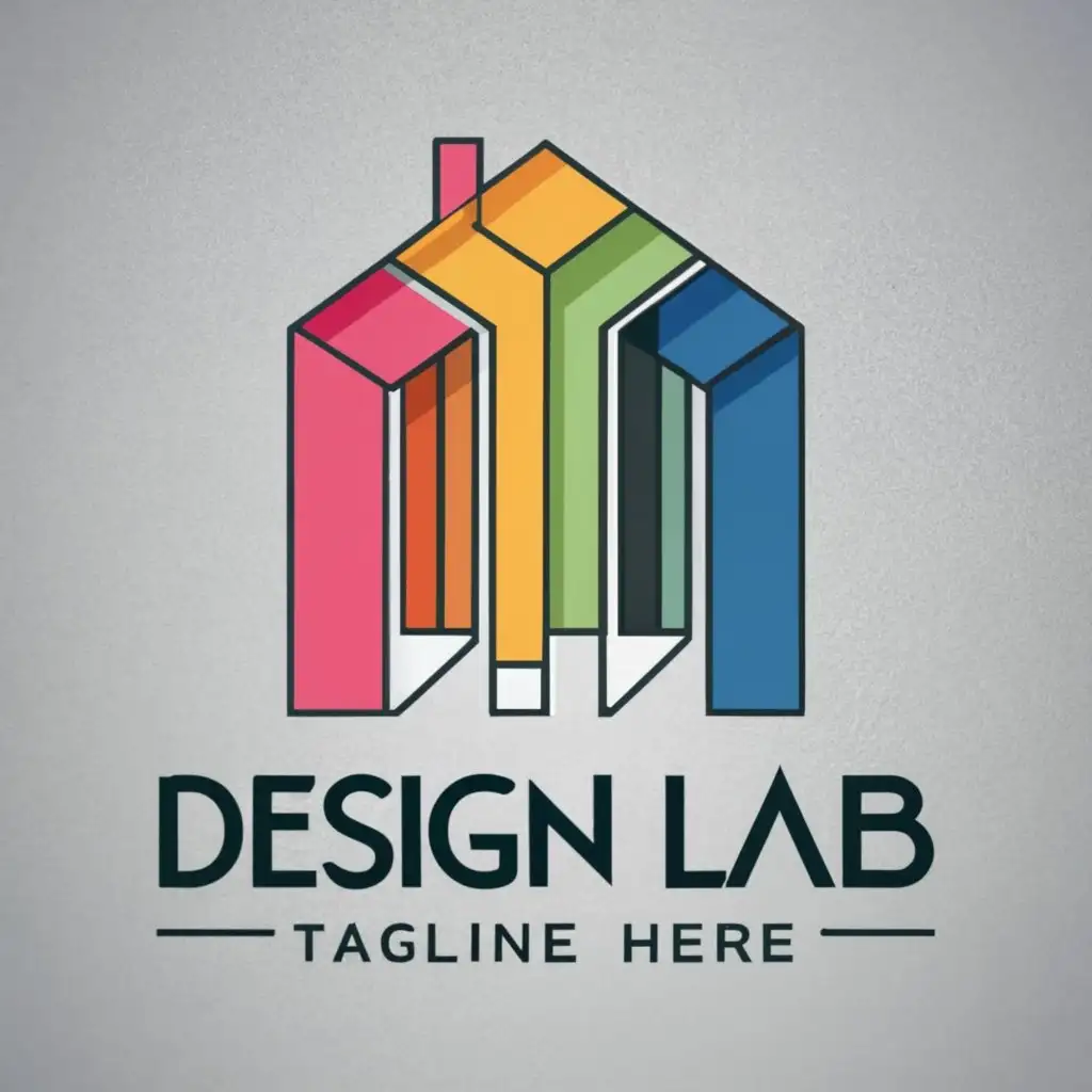logo, House, with the text "Design Lab", typography, be used in Construction industry