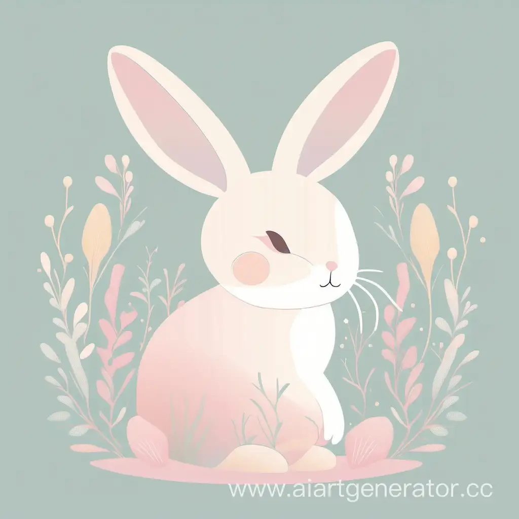 Adorable-Bunny-Illustration-in-Soft-Pastel-Tones-Whimsical-Rabbit-Art