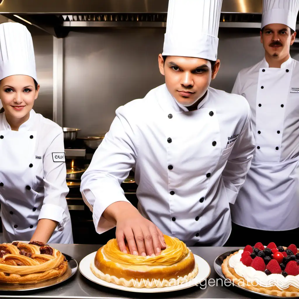 Restaurant-Staff-Preparing-for-Service-Cook-Waiter-Assistant-Cook-Pastry-Chef-and-Driver