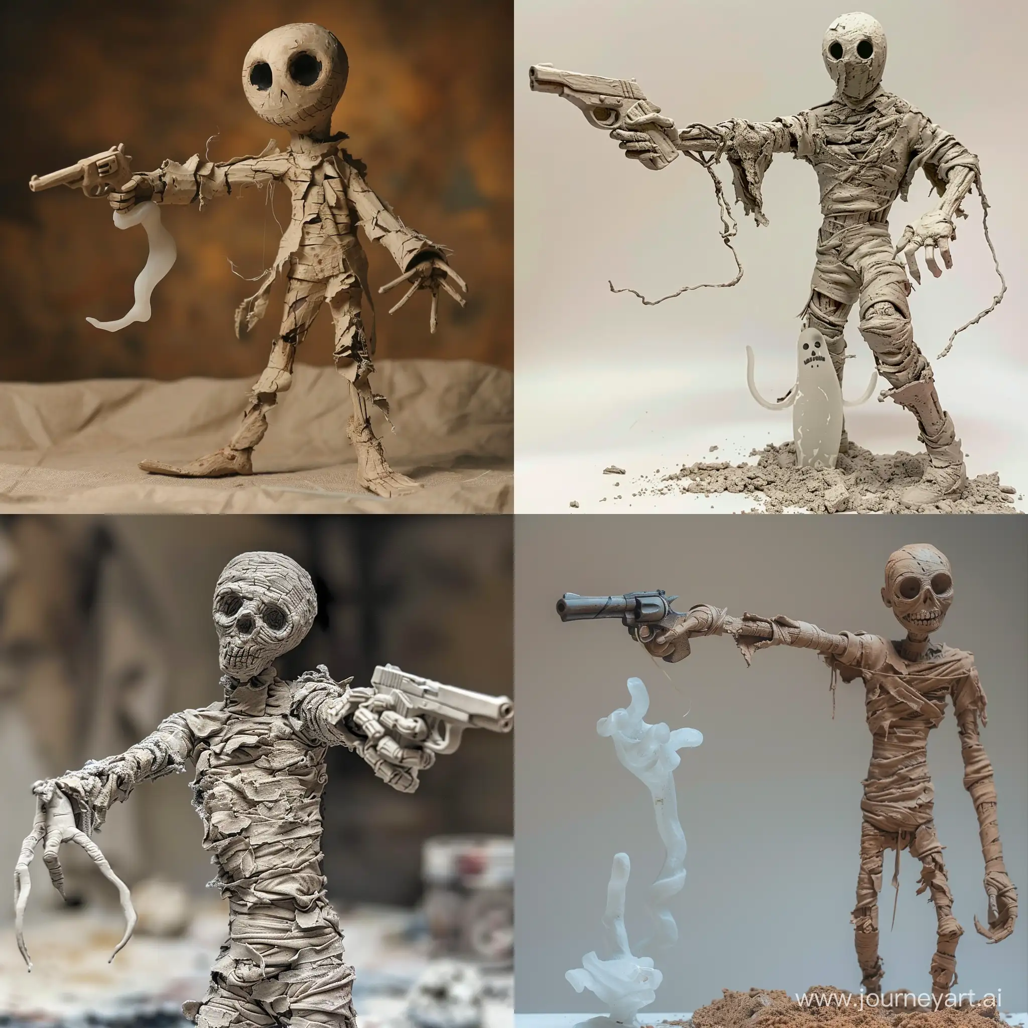 Ghostly-Clay-Golem-with-Tattered-Garments-and-Ethereal-Pistol