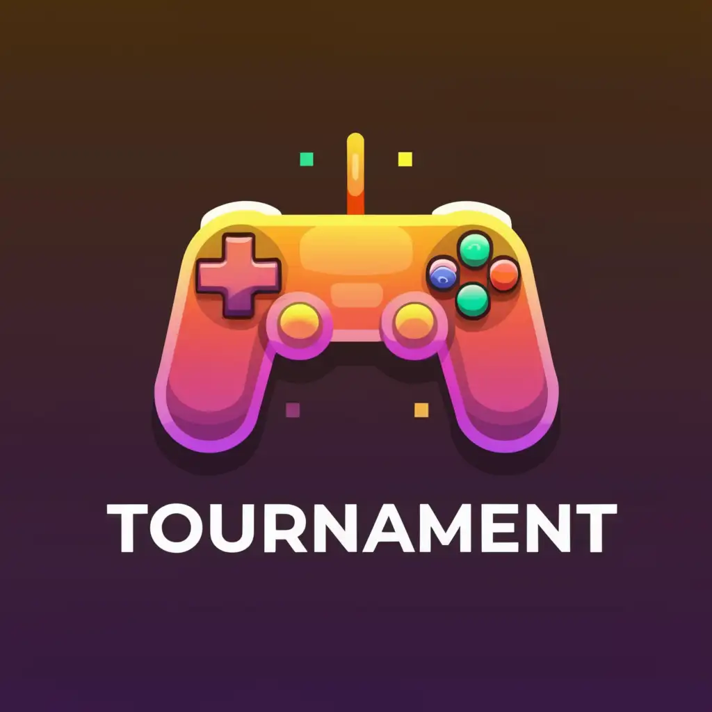 a logo design,with the text " TOURNAMENT", main symbol:gaming,complex,clear background