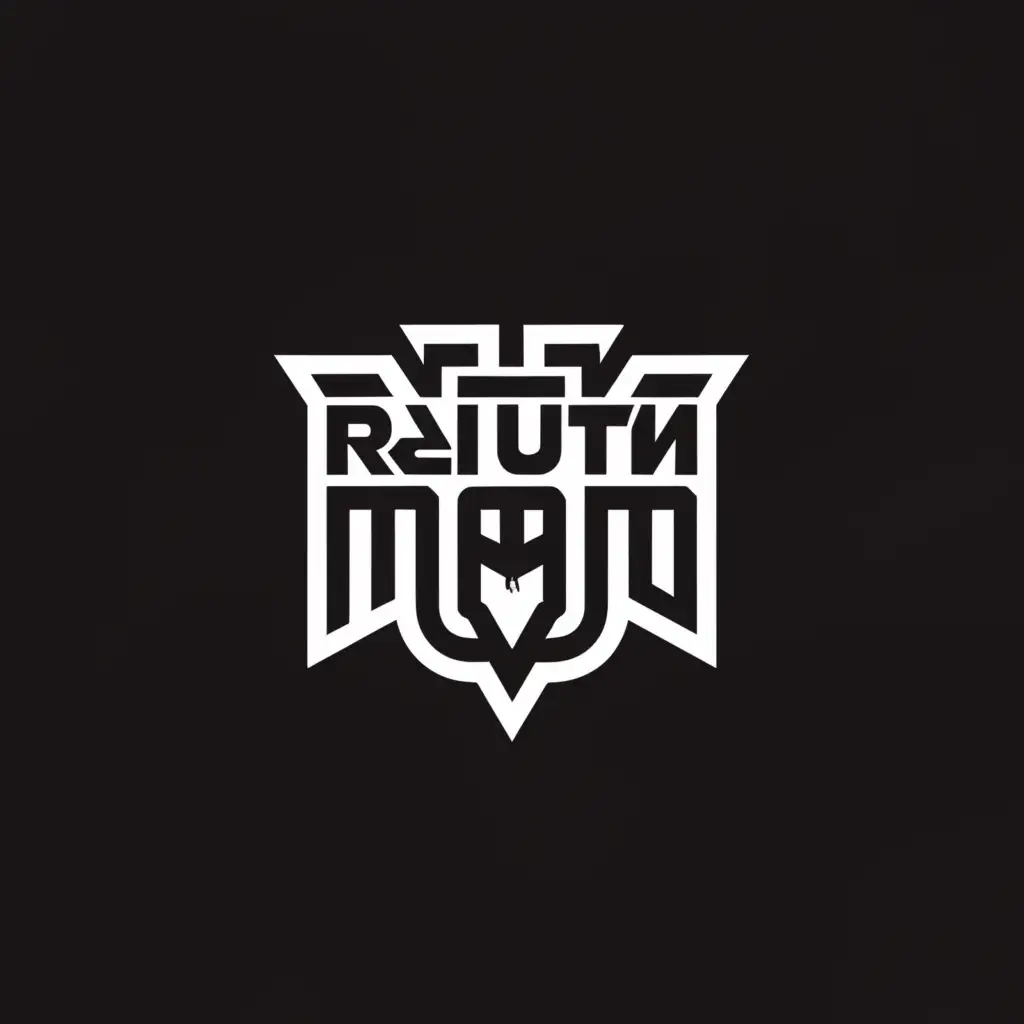 a logo design,with the text "Ravuth Mao", main symbol:Biker,Minimalistic,be used in Sports Fitness industry,clear background