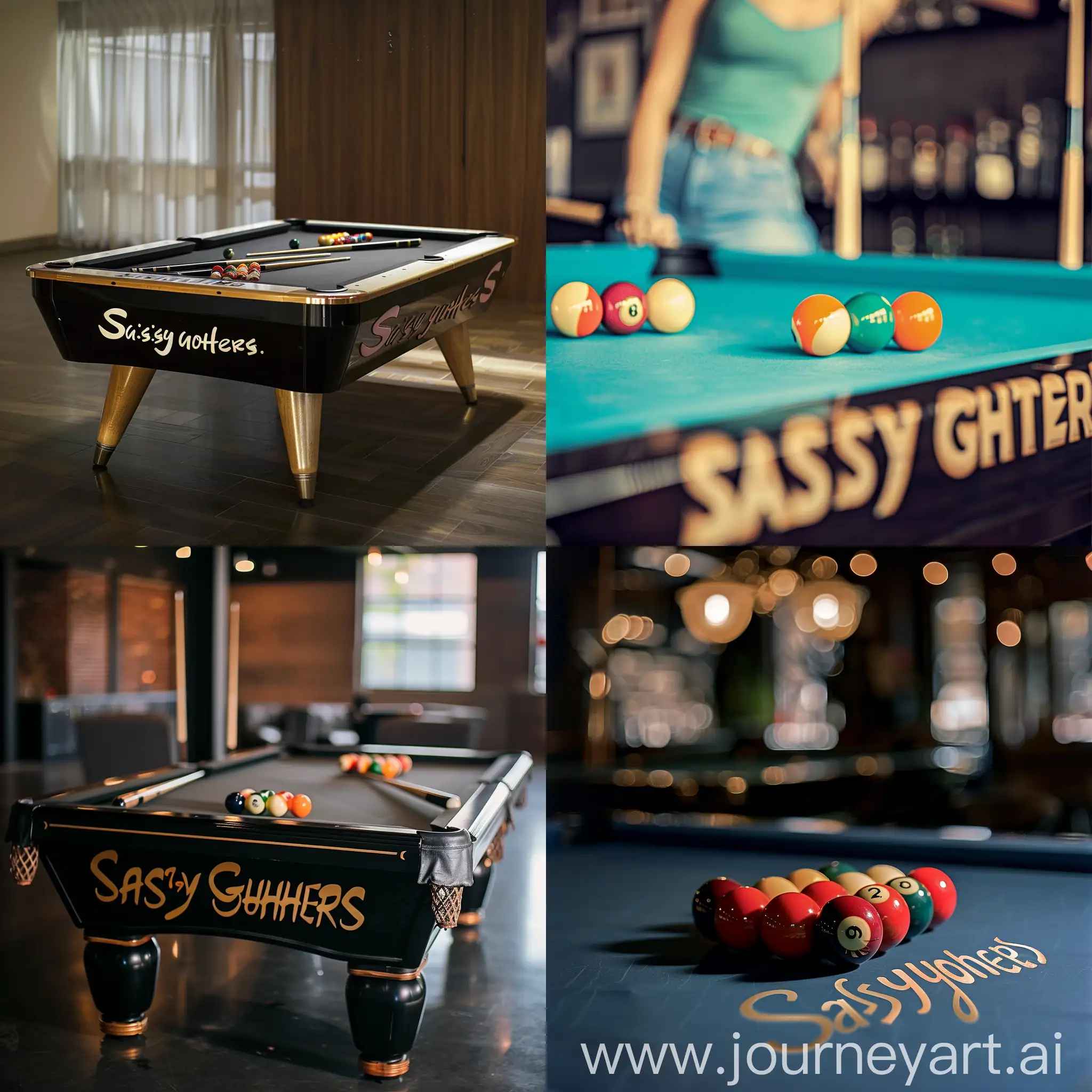 Vibrant-Sassy-Shooters-Pool-Table-with-a-Playful-Atmosphere