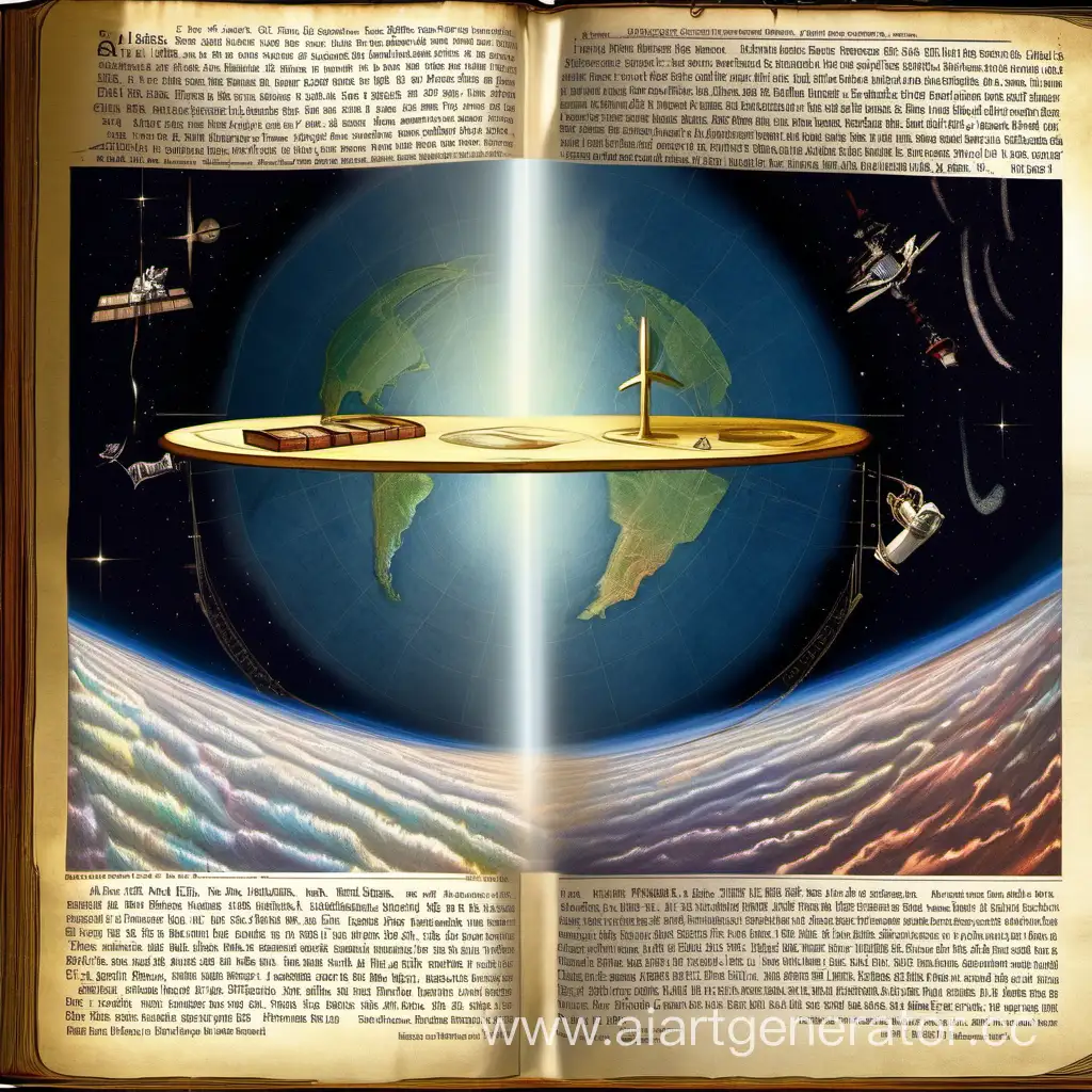 bible, NASA, and flat earth