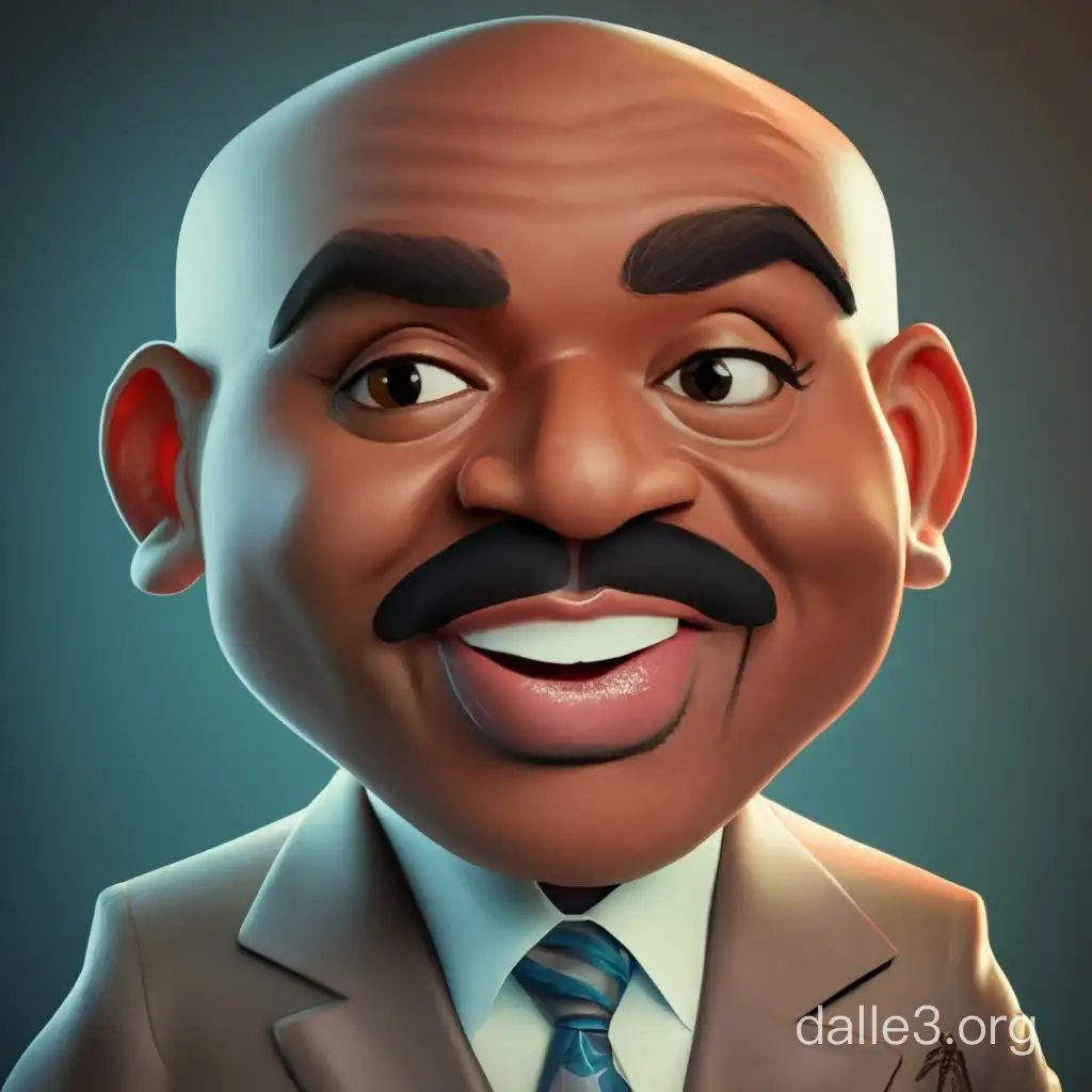 Steve Harvey 3D Cartoon Style Portrait | Dalle3 AI