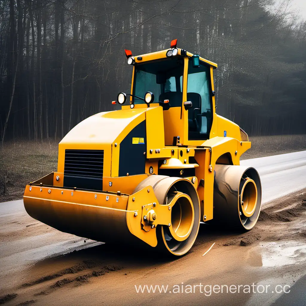 Heavy-Duty-Road-Roller-Compacting-Ground-for-Construction