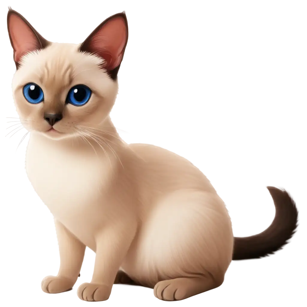 Adorable-SealTabby-Point-Siamese-Cat-in-Disney-Style-HighQuality-PNG-Image