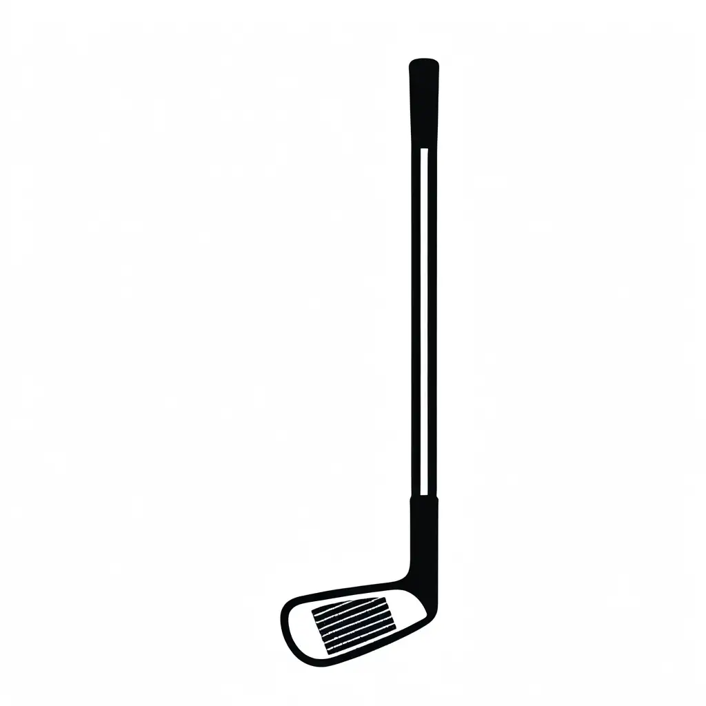 Golf Club Driver Silhouette Icon Simple Flat Design Vector Illustration