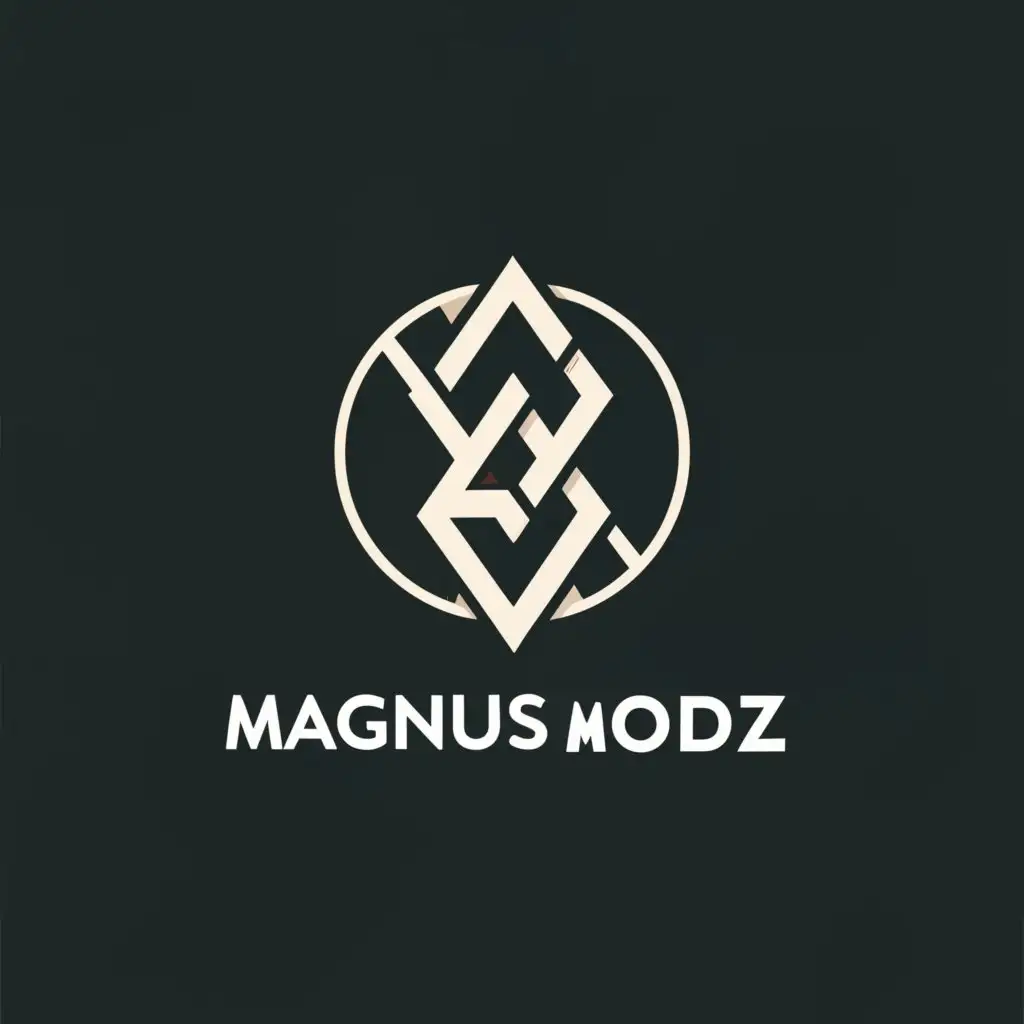 a logo design,with the text "Magnus Modz", main symbol:in circle,Moderate,be used in Entertainment industry,clear background