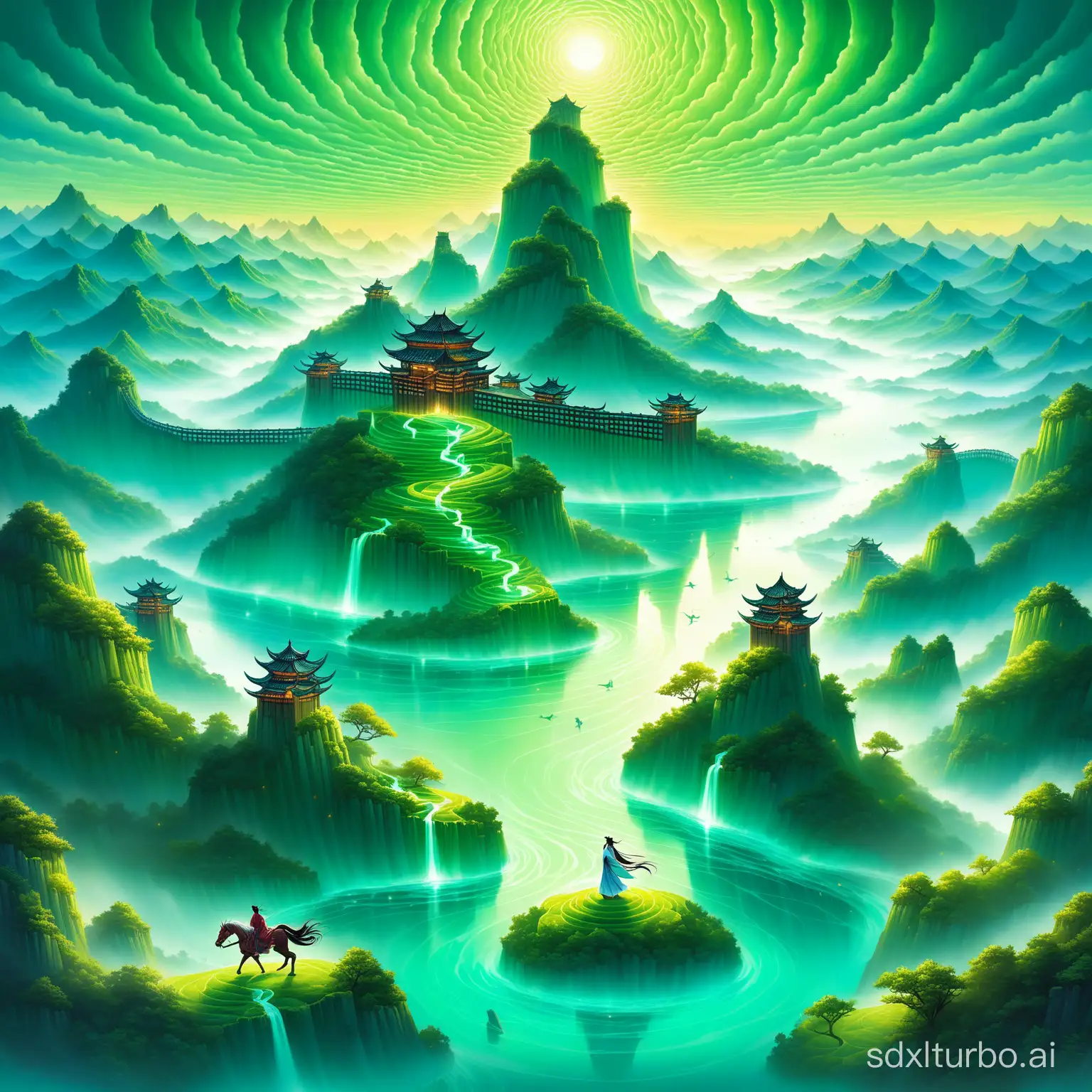 Epic-Wuxia-Scene-with-Dragons-and-Verdant-Mountains