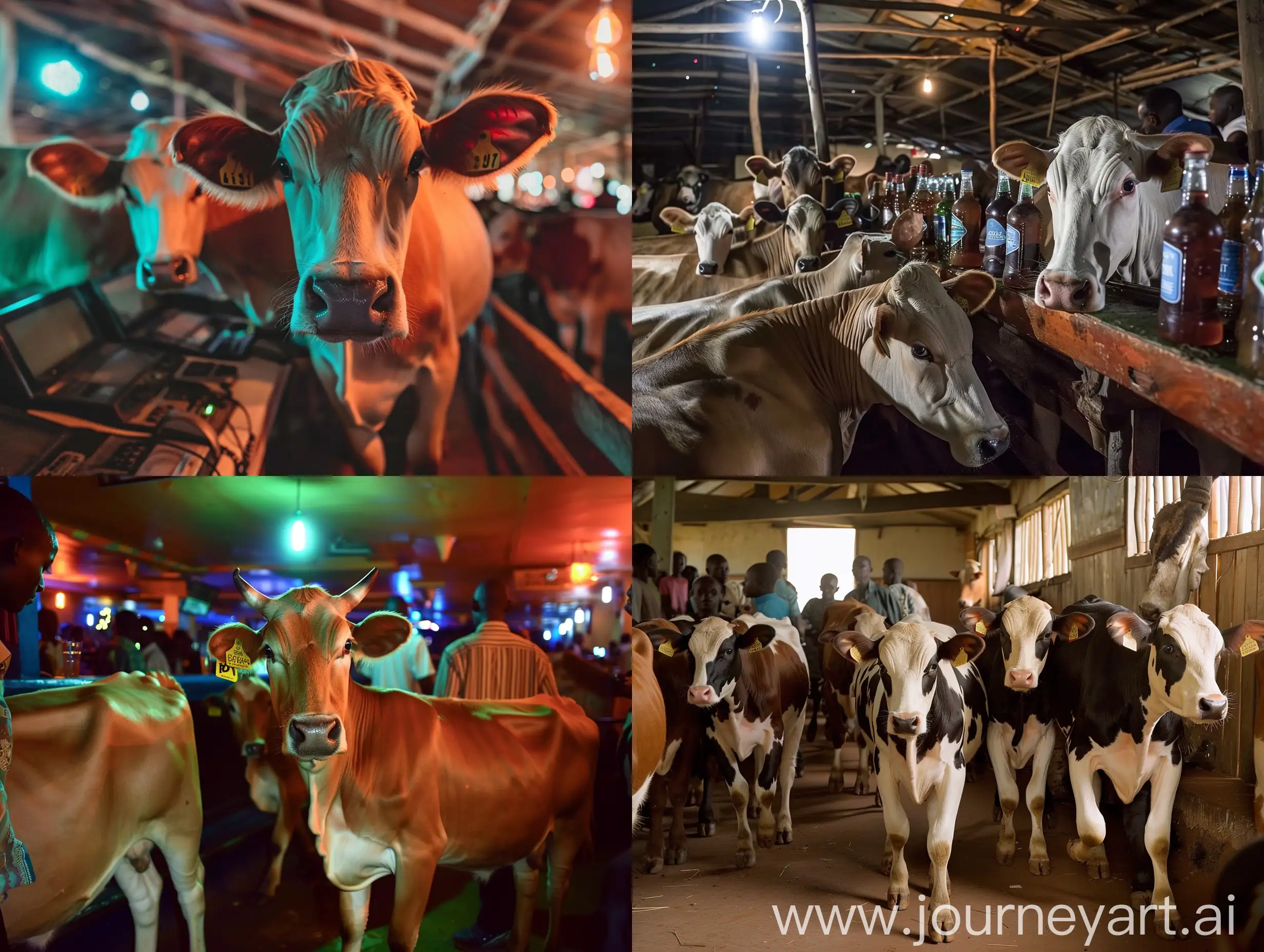 Cows in a night club in kenya


