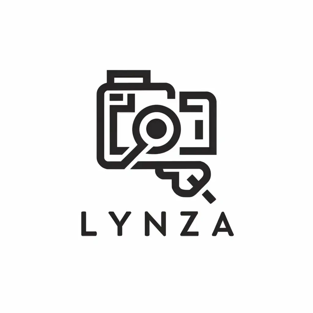 a logo design,with the text "Lynza", main symbol:camera,Minimalistic,be used in Entertainment industry,clear background