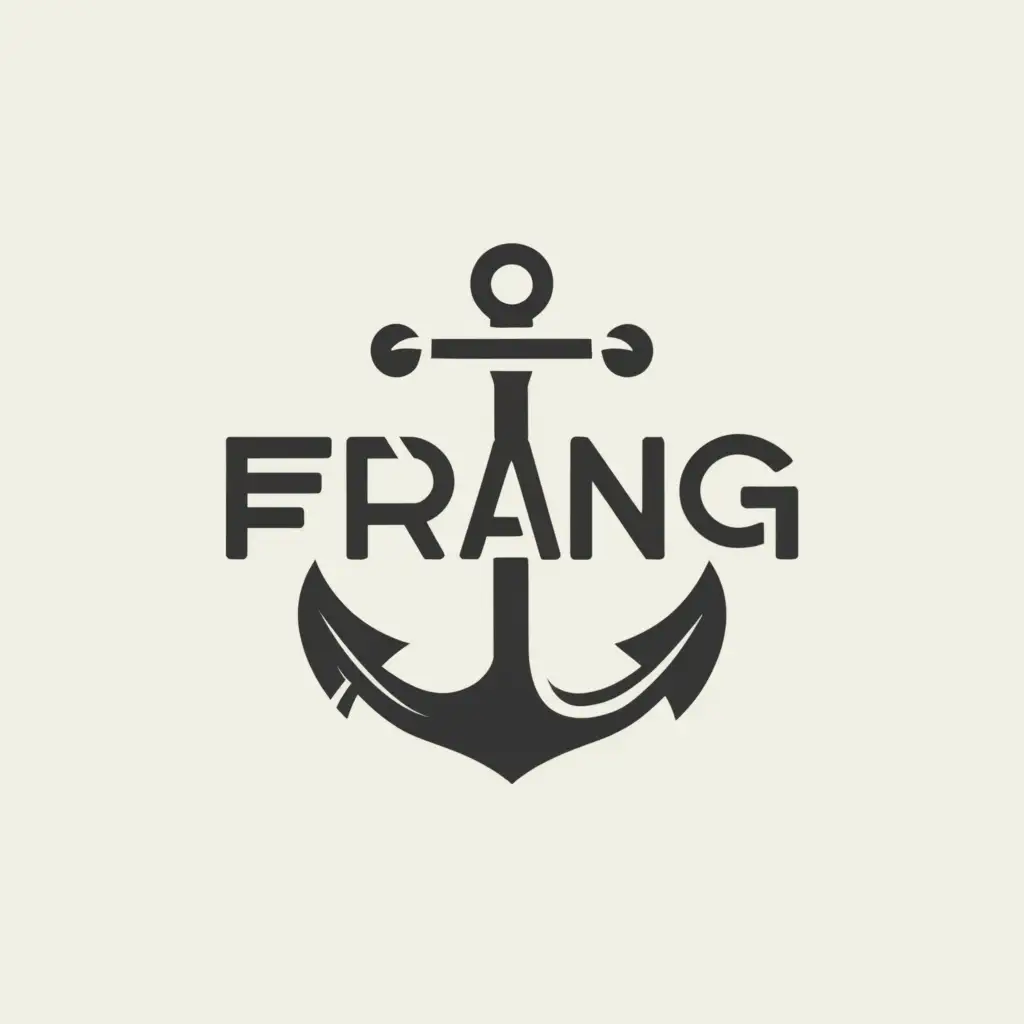 a logo design,with the text "Frang", main symbol:beard anchor,Minimalistic,be used in Beauty Spa industry,clear background