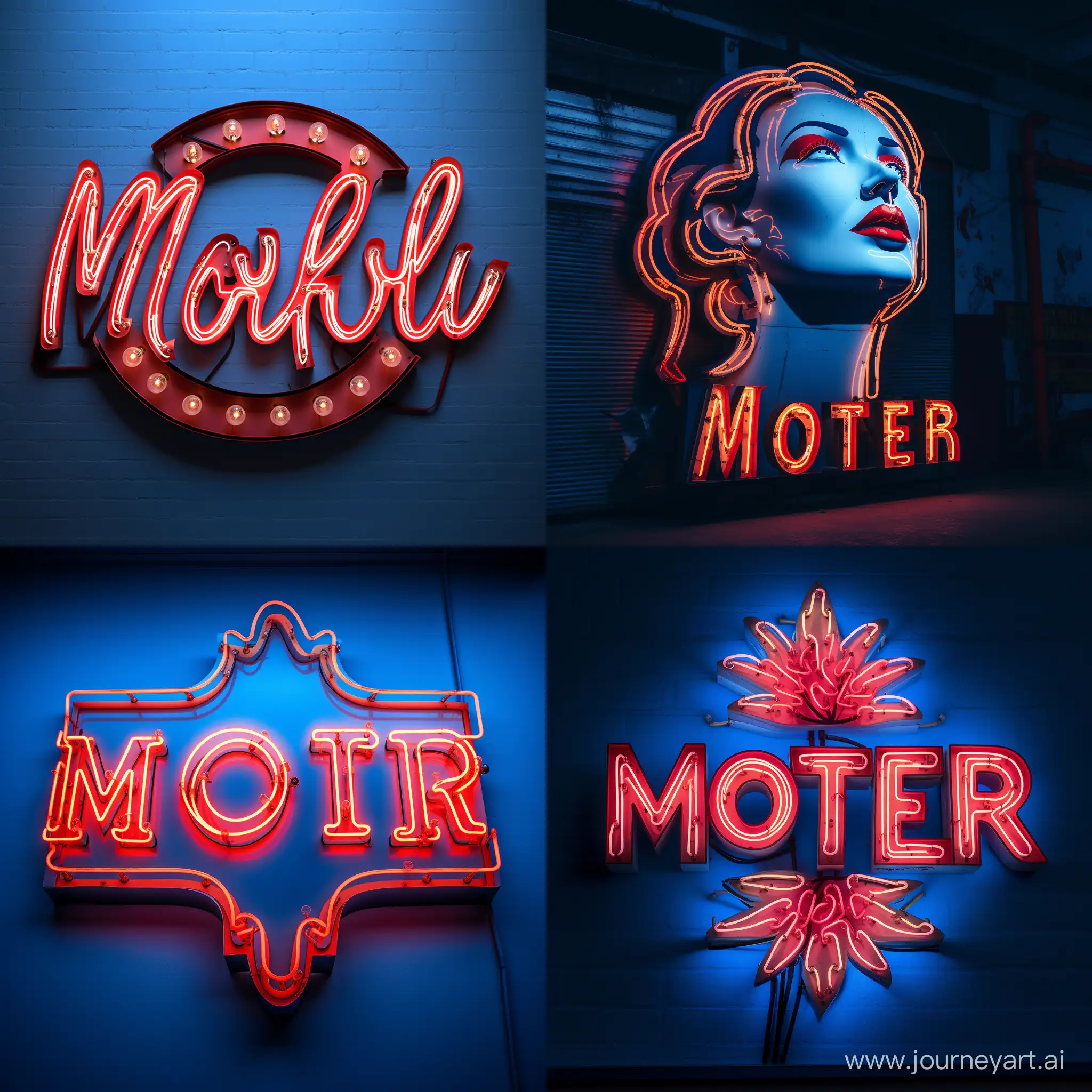Vibrant-Neon-Sign-MOTHER-Illuminating-a-Blue-Background