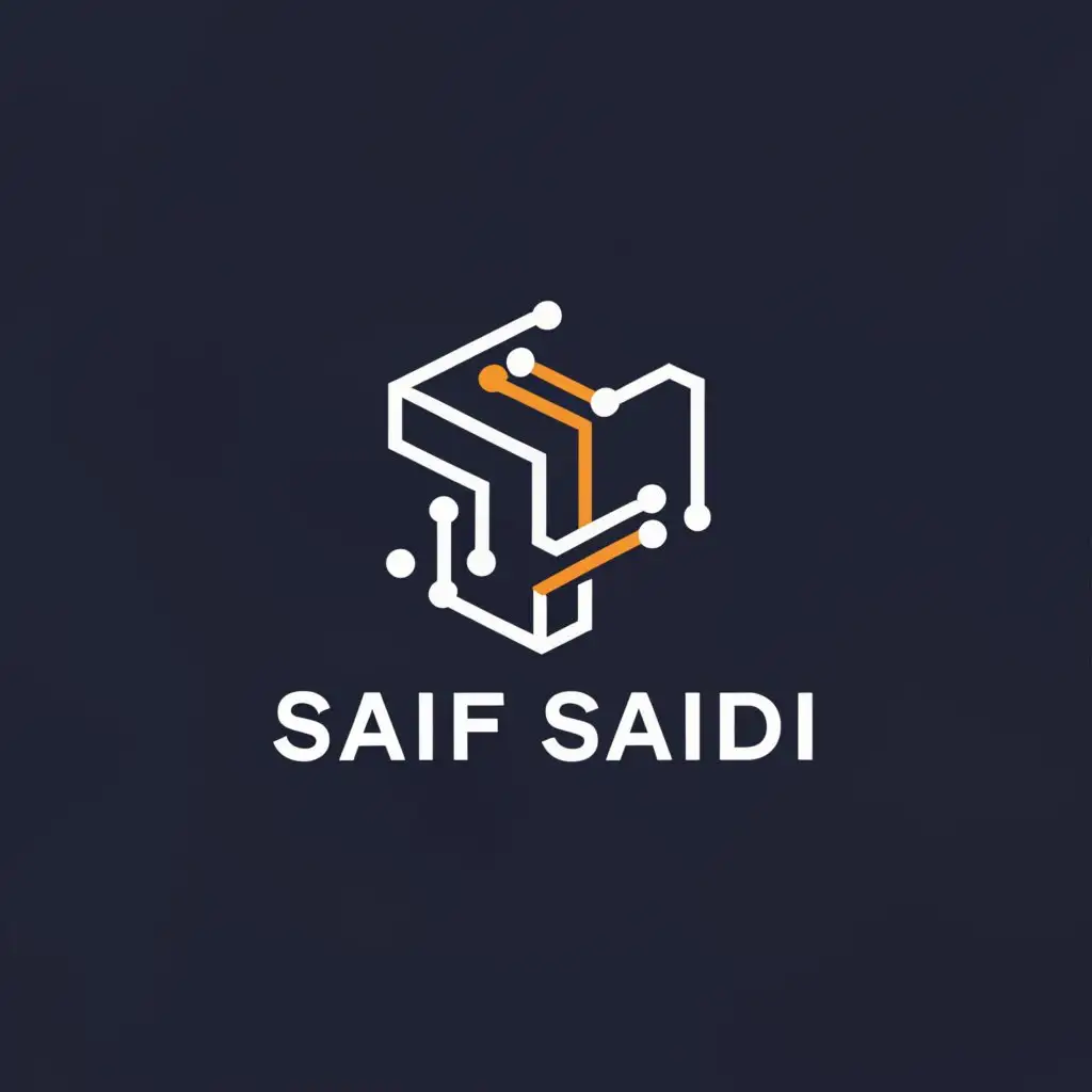 a logo design,with the text "Saif Saidi", main symbol:tech, portfolio,Moderate,be used in Technology industry,clear background