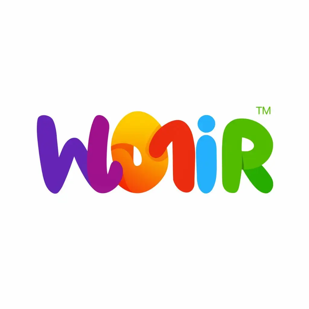 LOGO-Design-For-WobniaR-Colorful-and-Retro-Vibes-with-Rainbow-Elements