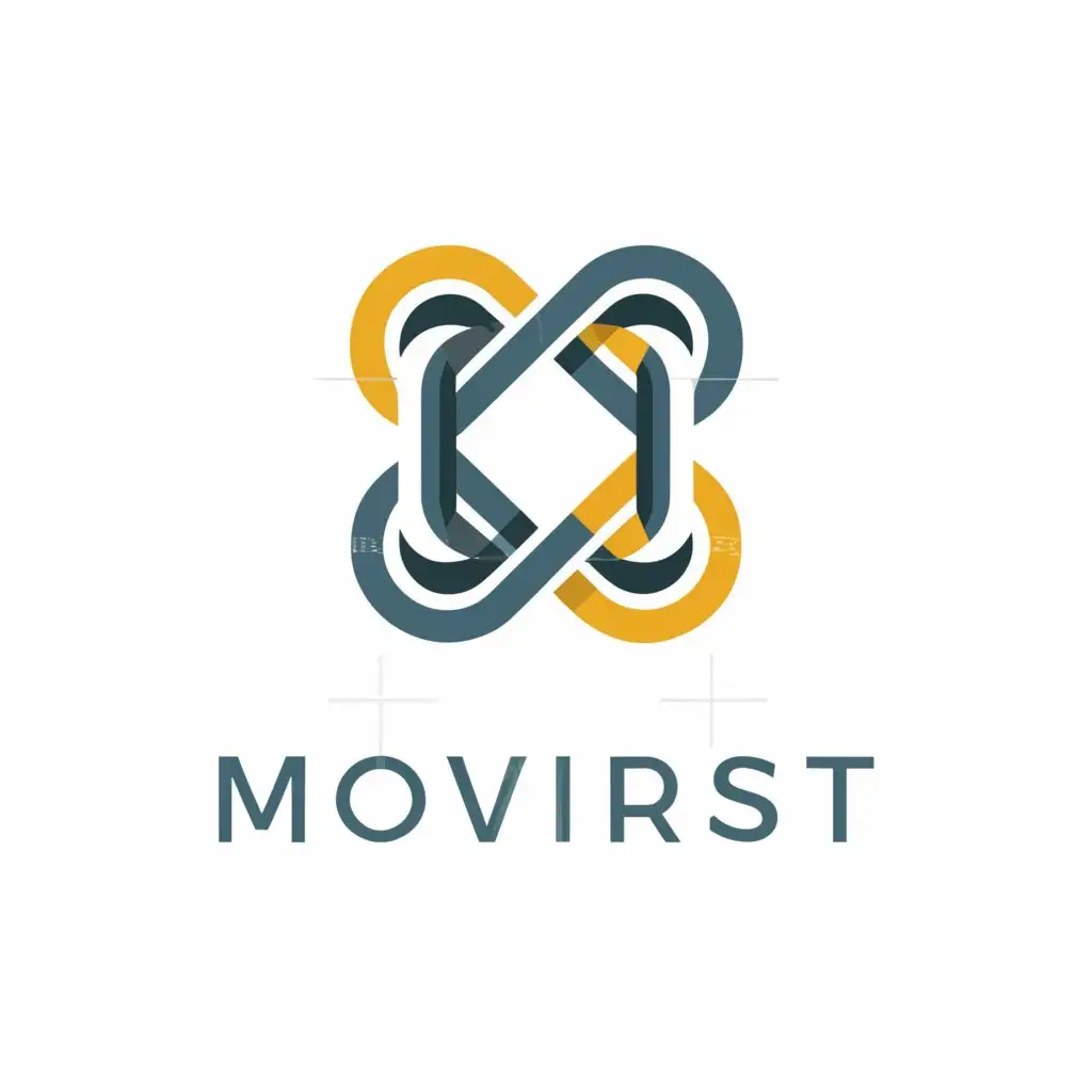 a logo design,with the text "MOVIRST", main symbol:logistics,complex,clear background