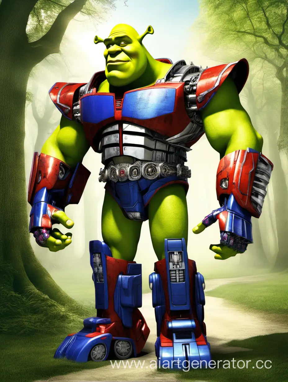 Shrek-with-Optimus-Primes-Head-Transformation