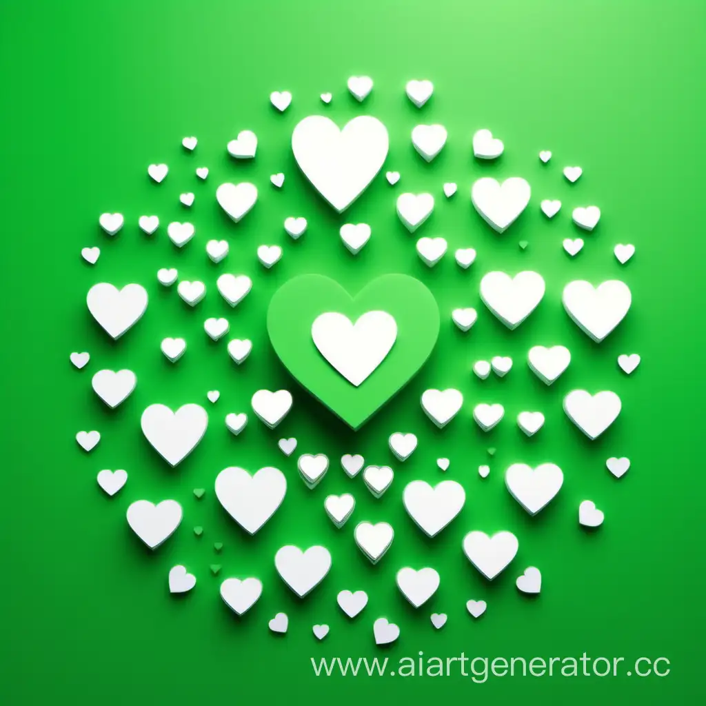 Vibrant-Green-Background-with-Company-Logo-Amidst-White-Hearts