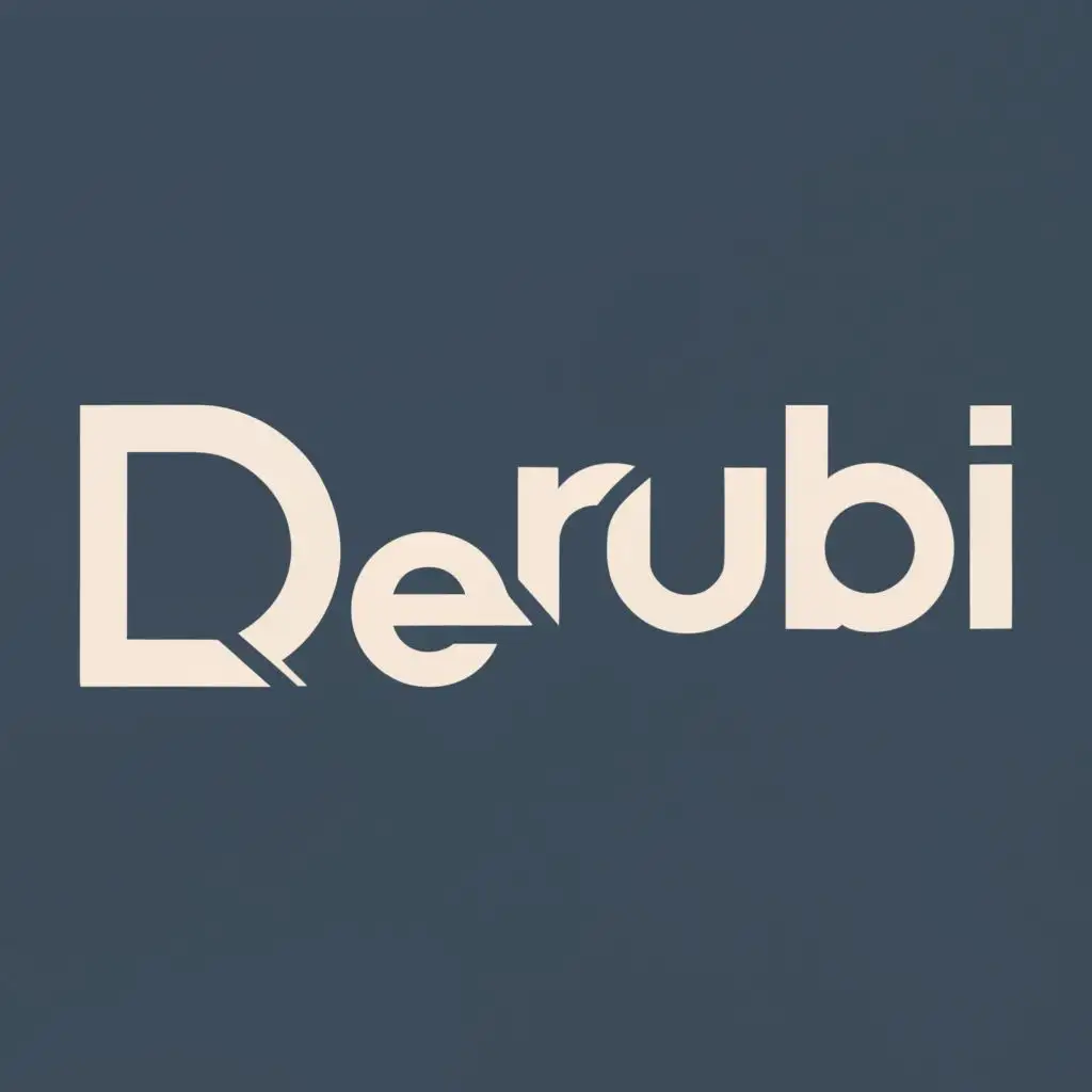 logo, t-shirts design, with the text "DERUBI", typography, be used in Legal industry