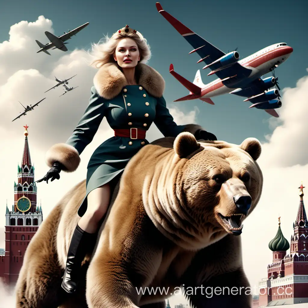 Dominant-Russian-Empress-Conquering-with-Bear-and-Kremlin-Power