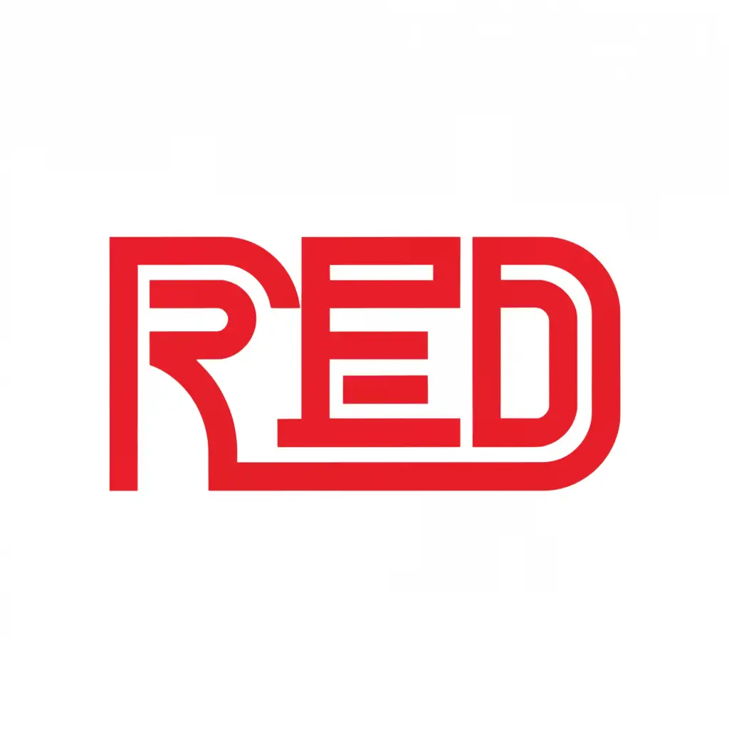 a logo design,with the text "RED", main symbol:RED,Moderate,clear background