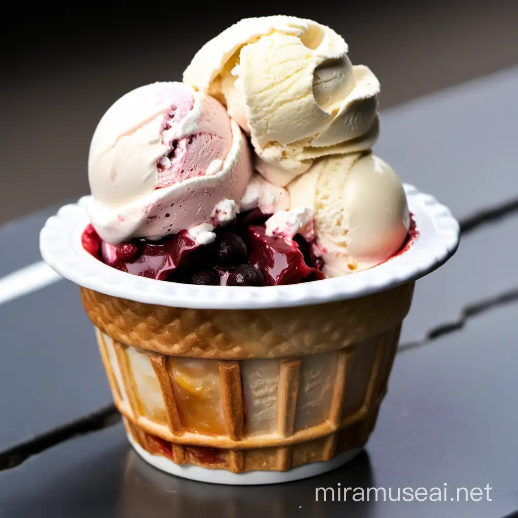 Delicious Pie and Ice Cream Dessert in a Cup