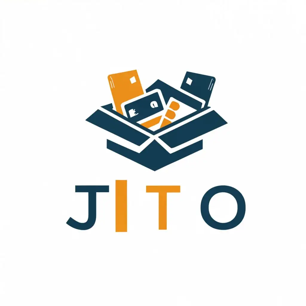 a logo design,with the text "JTO", main symbol:box , package , packages , shopping , technology , devices,Moderate,be used in Retail industry,clear background