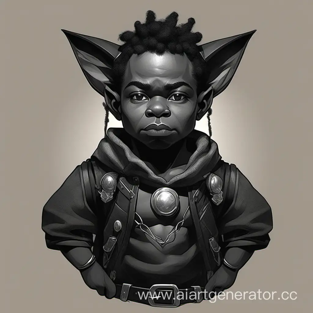 Negro dwarf with cat ears